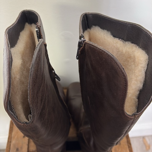EMU Australian sheepskin lined Leather Knee High Boots sz9 - Picture 7 of 10